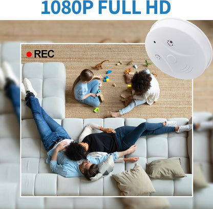 Home Security Spy Camera 1080P HD Smoke the Detector Hidden Camera WiFi Wireless Video Camera with App Control Night Vision Motion Detection Indoor Cam for Office, Pet