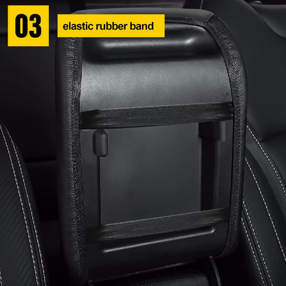 AOMSAZTO console covers — Black with red stitches for 2010-2014 Honda Accord Crosstour armrest