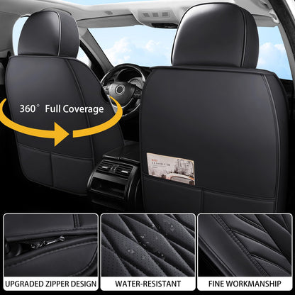 WELLDO vehicle seat cover — Waterproof faux leather with thickened cushion