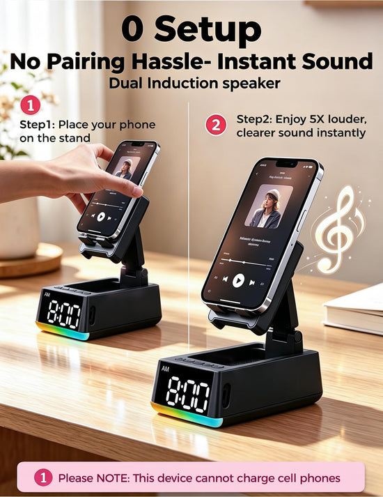Bluetooth speaker with phone stand and HD sound for gifts for him or her