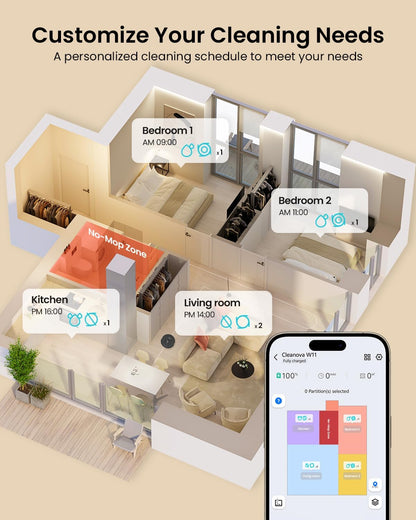 PSUK W11 robotic vacuum cleaner — Self-emptying with LiDAR navigation and mapping