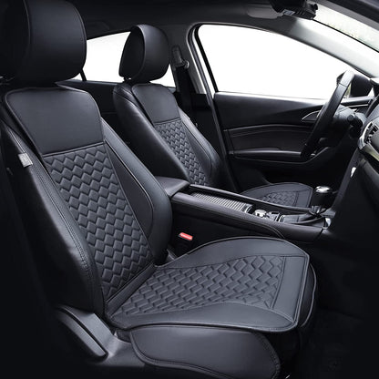 Elantrip vehicle seat cover - leather waterproof for most cars and SUVs black