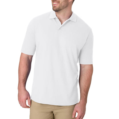 Hanes men’s x-temp short sleeve polo shirt — midweight design