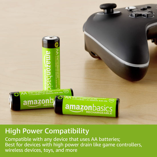 Amazon Basics rechargeable batteries - high-capacity design