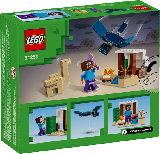 LEGO Minecraft Steve's Desert Expedition building toy - biome with Minecraft house and action figures