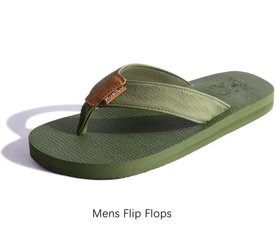 KuaiLu men's sandals with arch support and comfortable cushion for indoor outdoor use.