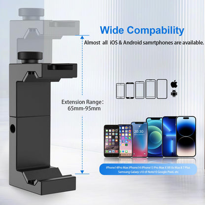 Camera support — ULANZI ST-02S aluminum phone tripod mount with cold shoe mount