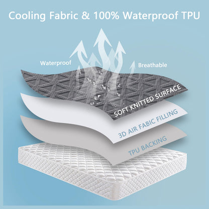 Waterproof mattress cover – ultra soft and breathable cooling design
