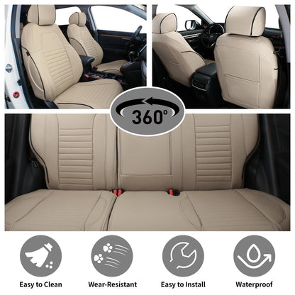EKR vehicle seat cover — custom fit leatherette for Honda CRV 2017-2022 beige