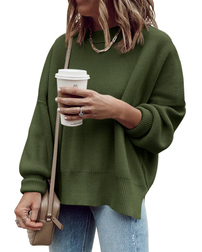 Imily Bela women's oversized tunic sweater with side slits
