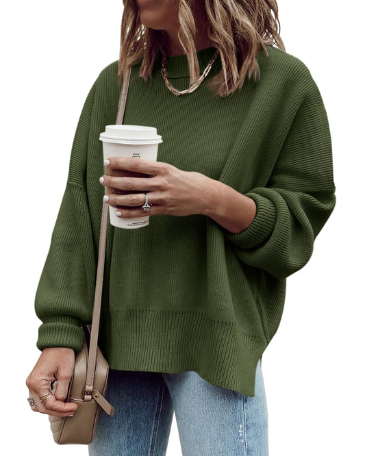 Imily Bela women's oversized tunic sweater with side slits