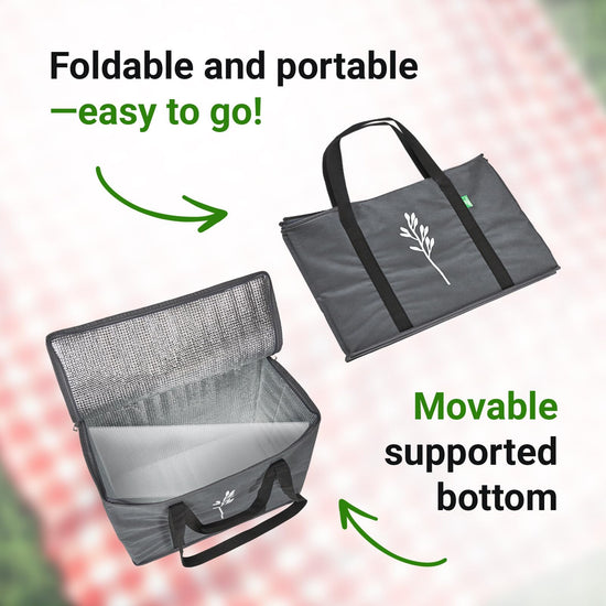 Green Bulldog Bags reusable grocery carrier bag — washable and foldable design