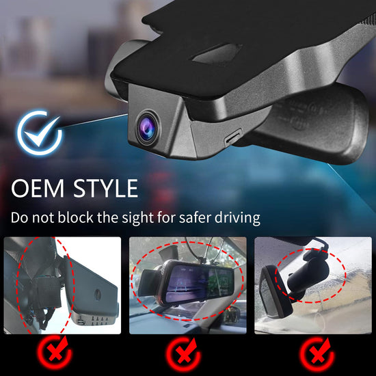 Mangoal 4K dash cam - custom fit for Toyota Tacoma 2018-2023, UHD video, GPS, 64GB card.