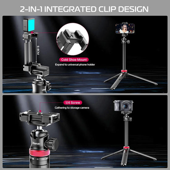 ULANZI MT-44 tripod — extendable design.