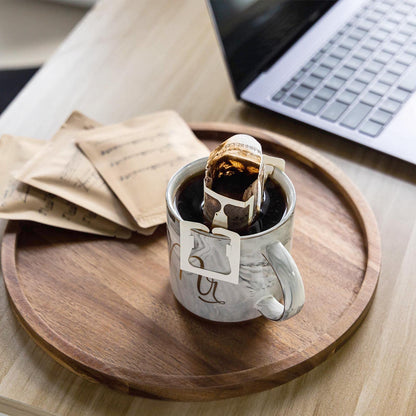 Tray — Round wooden candle holder for home decor and serving