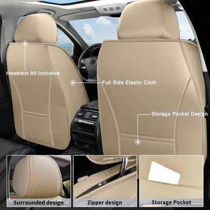 AOMSAZTO vehicle seat cover - waterproof faux leather for Volkswagen Taos 2022-2026