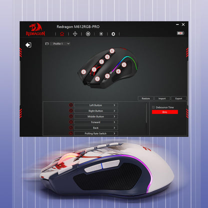 Redragon M612 gaming mouse - high precision sensor