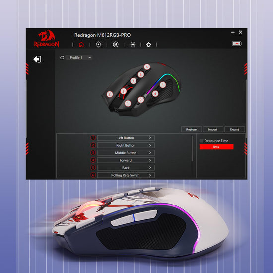 Redragon M612 gaming mouse - high precision sensor