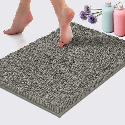 LuxUrux rug — Extra-soft plush microfiber bath mat with super absorbent shaggy design