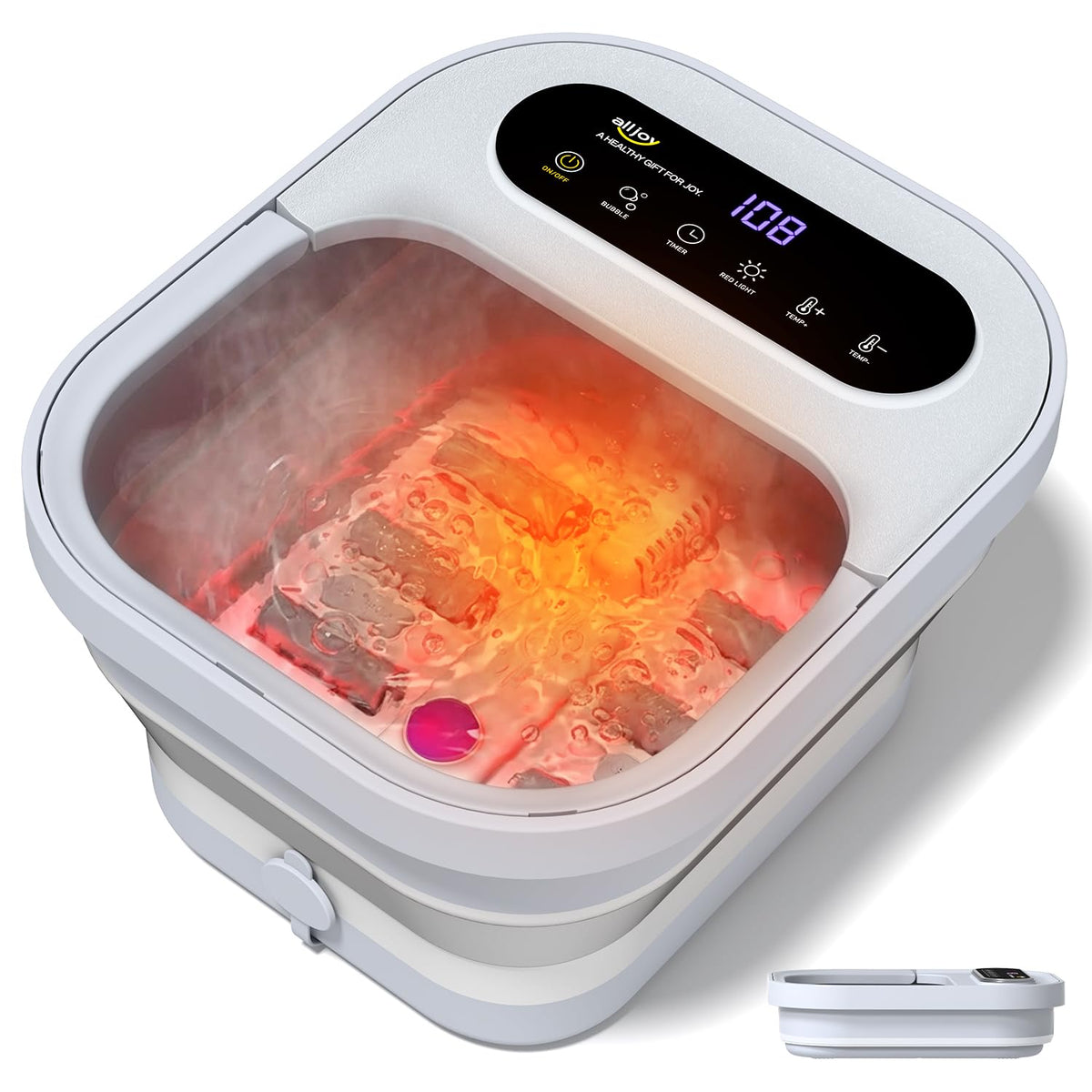 ALLJOY foot spa massager with heat and bubbles for relaxation and stress relief