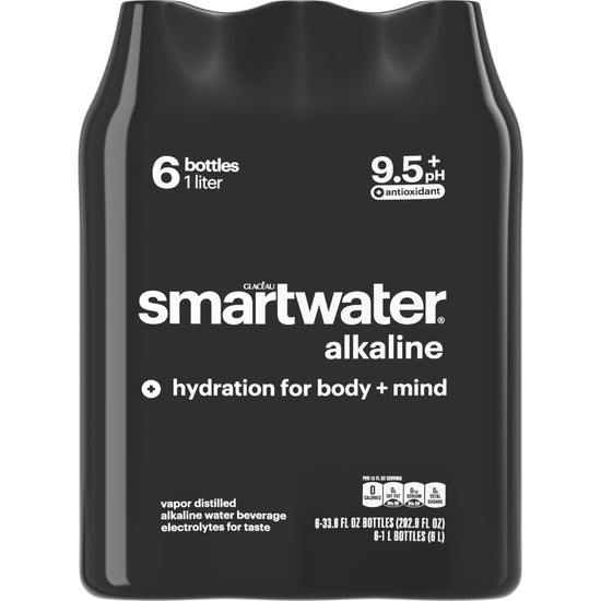 Smartwater alkaline water with antioxidants 1L six-pack
