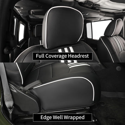 EKR vehicle seat covers - Custom fit leather for Jeep Wrangler 2018-2023