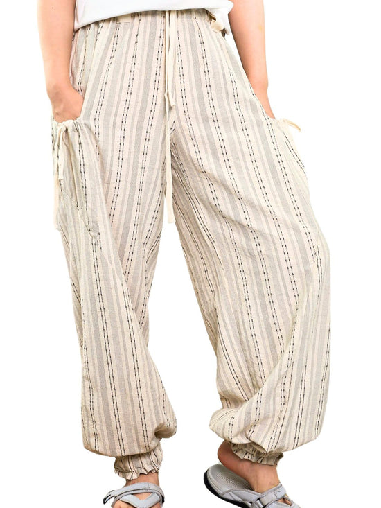 Yinawsky women drawstring wide leg pants with pockets