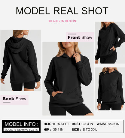 SWEATSHIRT — Women's casual lightweight pullover with pocket