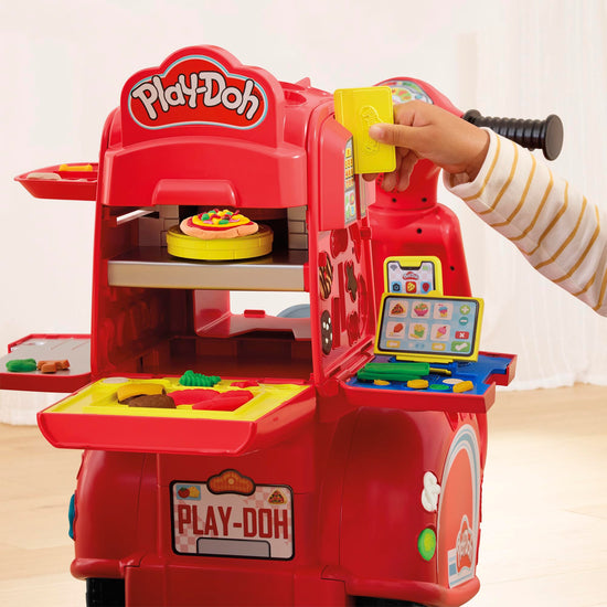Play-Doh pizza delivery scooter playset — large ride-on toy for preschoolers