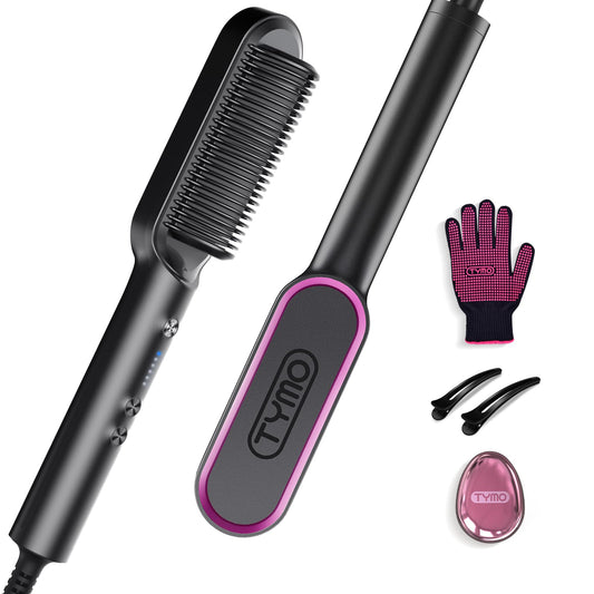 Hair straightener brush — Fast heating and dual voltage technology for women
