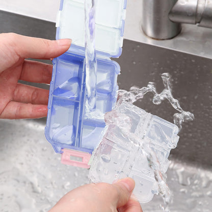 Zuihug personal pill dispenser - compact and portable design with 10 compartments