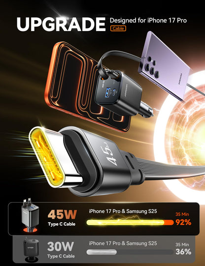 JOYROOM charging adapter with retractable design and 4 in 1 functionality 2025 upgrade