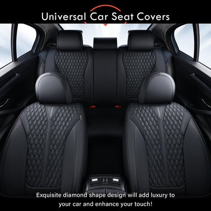 Coverado car seat covers - luxury nappa leather waterproof full set for 5 seats