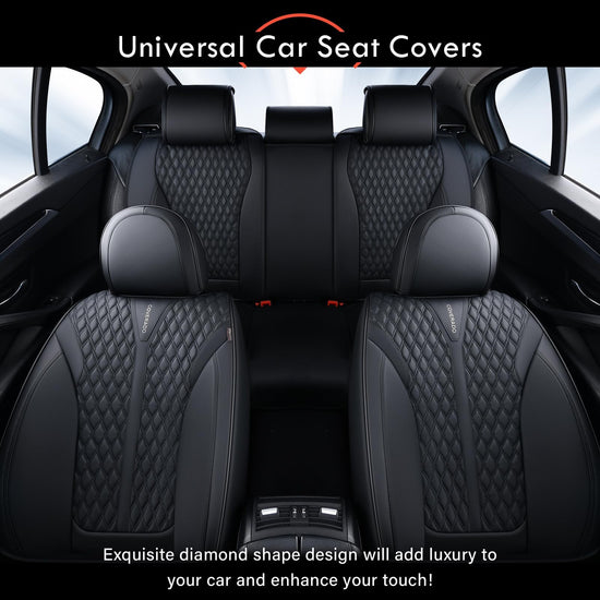 Coverado car seat covers - luxury nappa leather waterproof full set for 5 seats