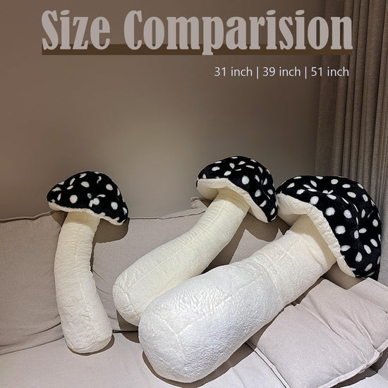 Hofun4U Mushroom Plush Pillow - 30 Inch Mushroom Shaped Stuffed Long Body Pillow - Christmas & Birthday Gift Choice for Car, Sofa, Home Decoration (Pink)