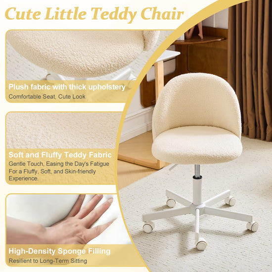 VINGLI desk chair with lumbar support and rolling swivel wheel