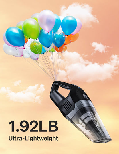 Portutif Handheld Vacuum Cleaner, 8Kpa Strong Suction Car Vacuum Cleaner