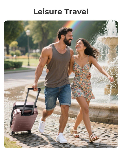 BAGSMART carry on suitcase - Lightweight and expandable with spinner wheels and TSA lock
