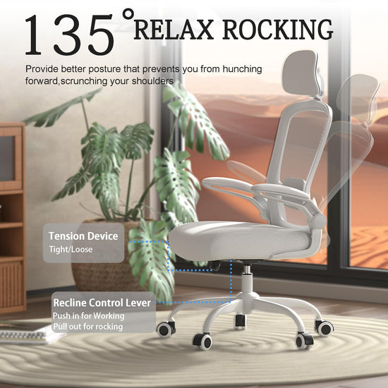 Mimoglad office chair — High back ergonomic design with adjustable support and headrest