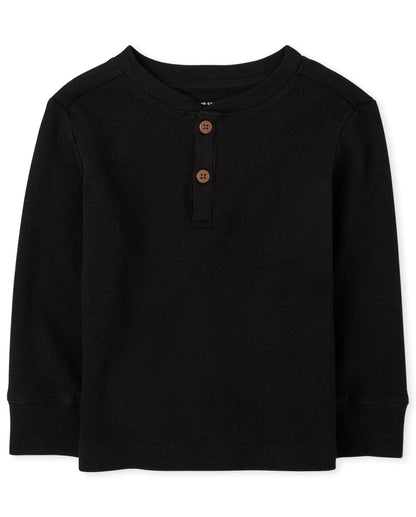 Shirt — long sleeve thermal henley from The Children's Place