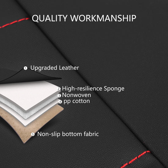 HChengkikz vehicle seat cover — Quilted leather, waterproof, airbag compatible