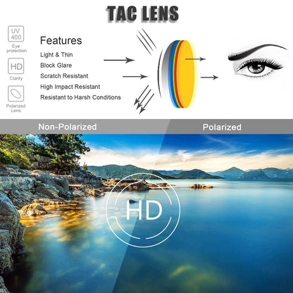 Sunglasses — Lightweight TAC polarized retro style with UV 400 protection