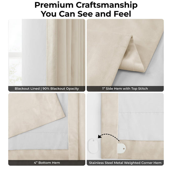 HPD blackout velvet curtain – heat and light blocking for bedroom or living room