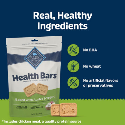 Pet food — Blue Buffalo health bars natural crunchy dog treats biscuits