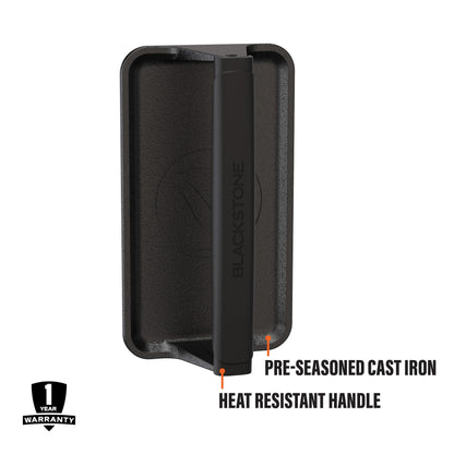 Blackstone griddle plate — cast iron rectangular design