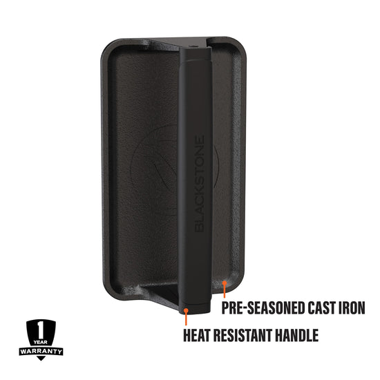 Blackstone griddle plate — cast iron rectangular design