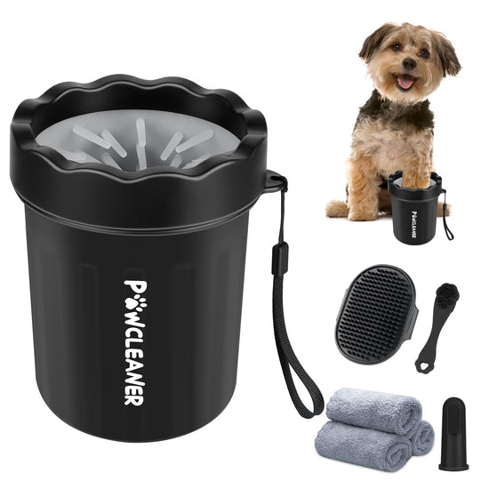 Hair brush — with three absorbent towels for easy cleaning of pets' paws and fur