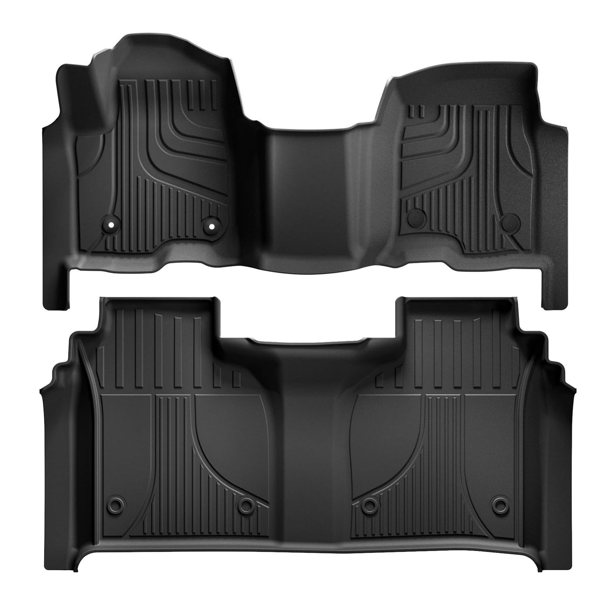 AOMSAZTO floor mats for Chevy Silverado and GMC Sierra with under-seat storage and bench seat
