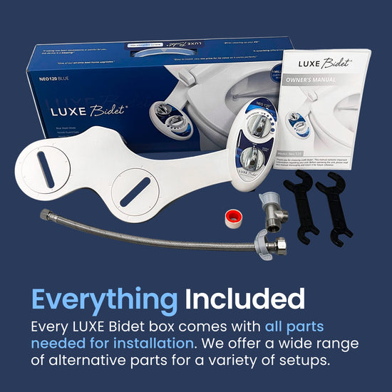 LUXE bidet NEO 120 — self-cleaning non-electric bidet attachment for toilet seat