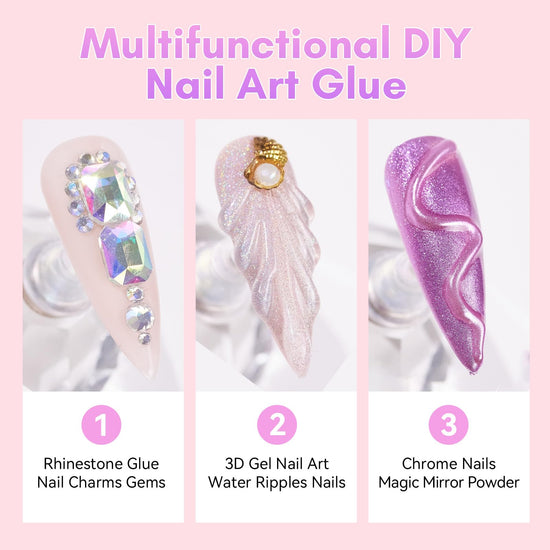 Makartt bonding adhesives — super strong nail rhinestone glue gel for precise application